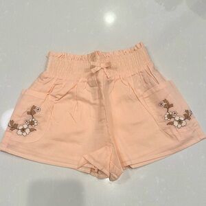 💐NWT Janie and Jack Floral Embroidered Smocked Waist Short Size 3
